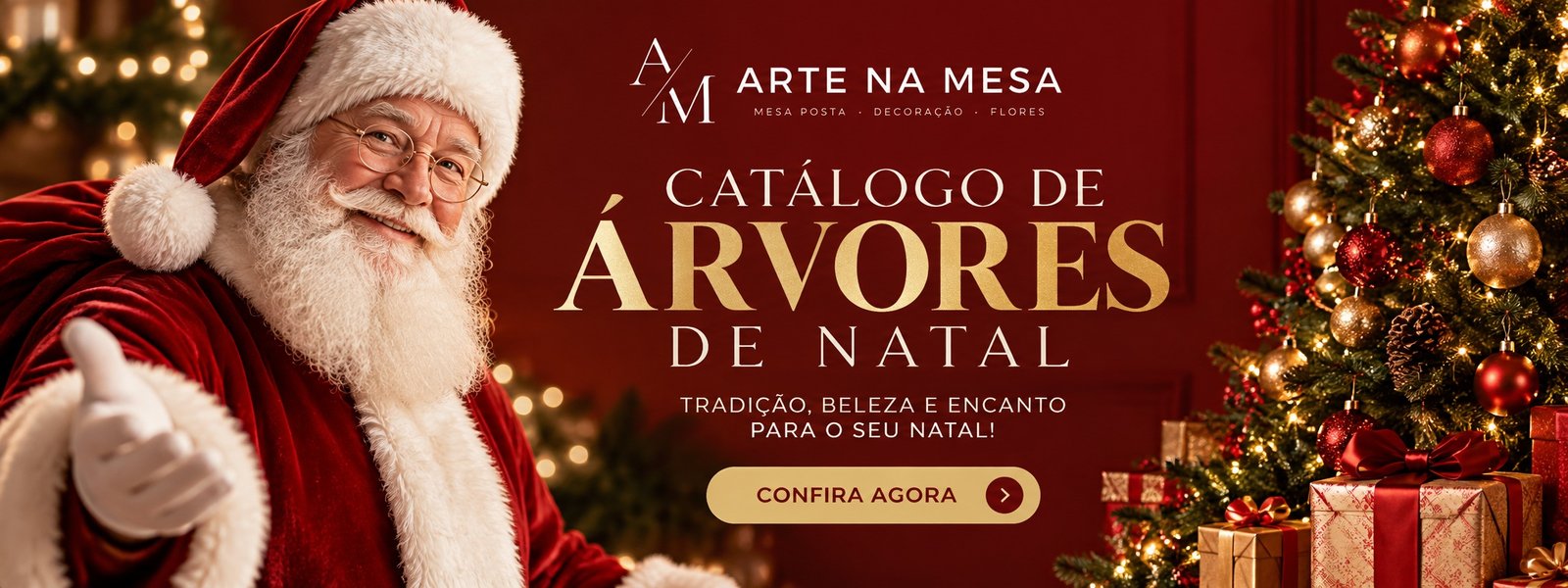 Catálogo de Árvores de Natal Arte na Mesa